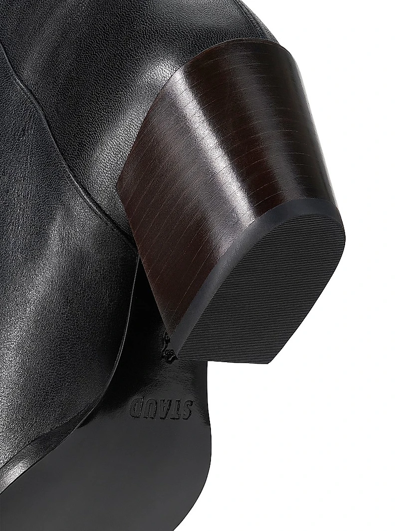 Austen 50MM Buckle-Detail Leather Boots