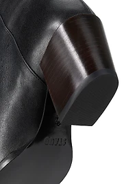 Austen 50MM Buckle-Detail Leather Boots