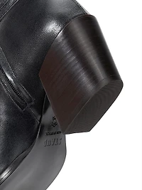 Austen 50MM Buckle-Detail Leather Ankle Boots