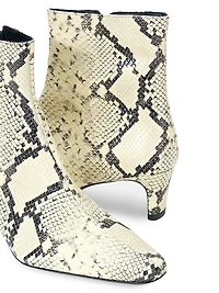 Wally 55MM Snake-Embossed Leather Ankle Boots