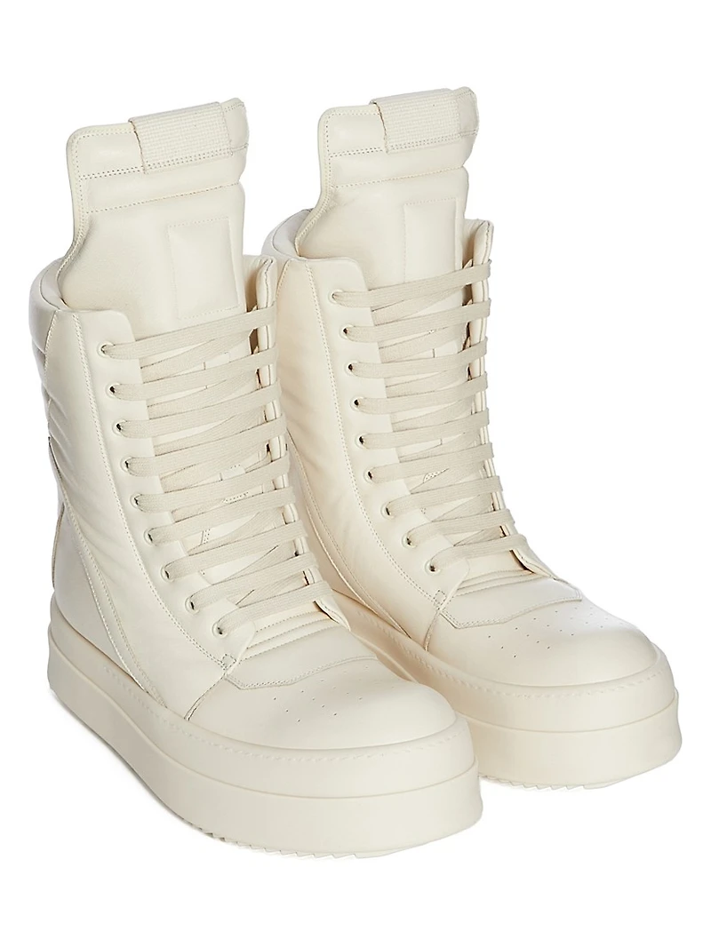 Megageobaskets Leather Knee-High Boots