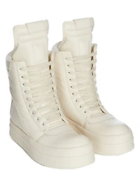 Megageobaskets Leather Knee-High Boots