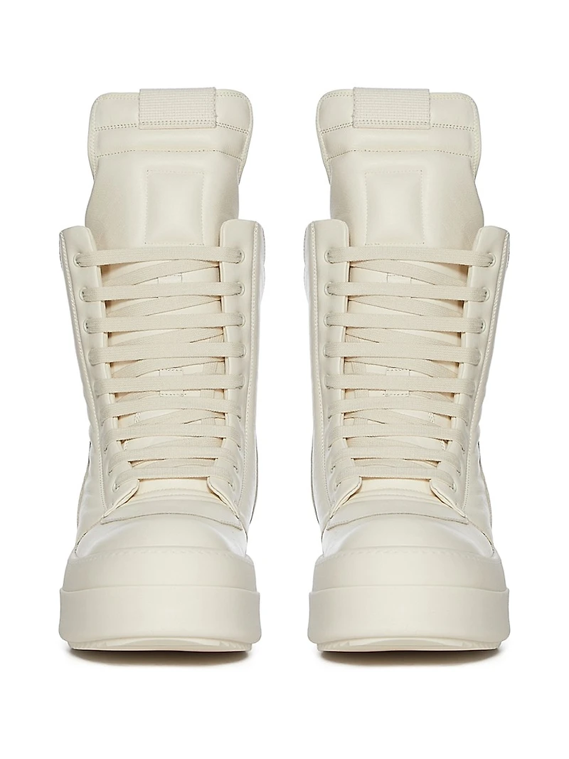 Megageobaskets Leather Knee-High Boots