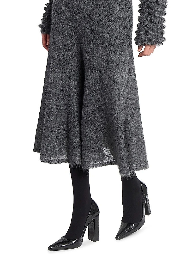 90MM Croc-Embossed Leather Pumps