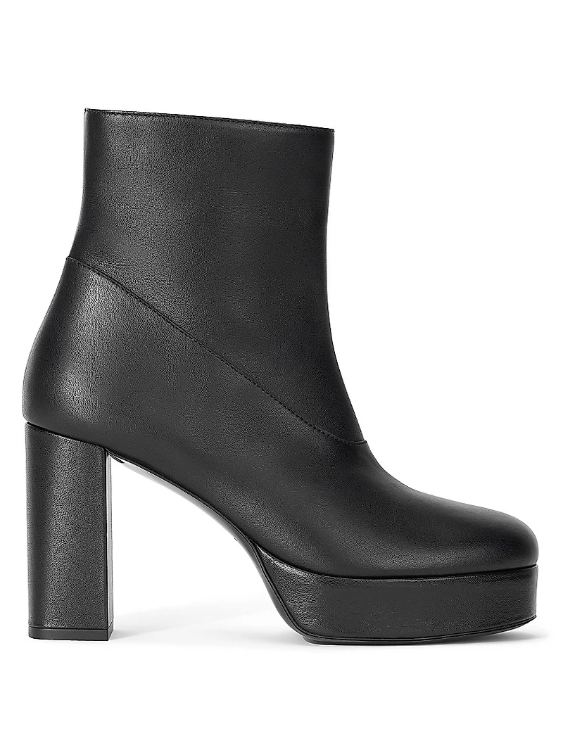 Jodie 100MM Leather Platform Ankle Boots