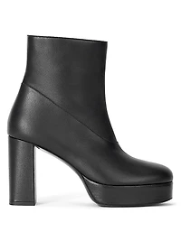 Jodie 100MM Leather Platform Ankle Boots