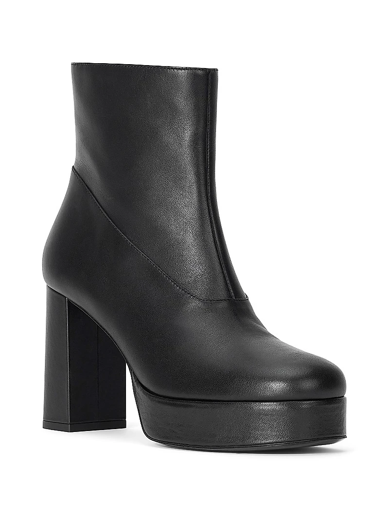Jodie 100MM Leather Platform Ankle Boots