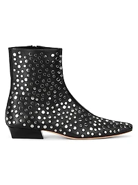 Wally 25MM Rivets Leather Ankle Boots