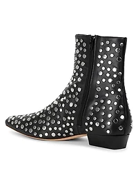 Wally 25MM Rivets Leather Ankle Boots