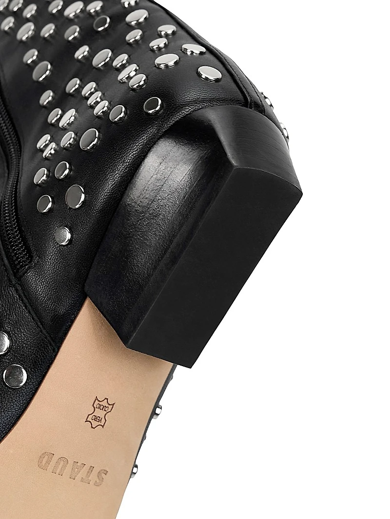 Wally 25MM Rivets Leather Ankle Boots