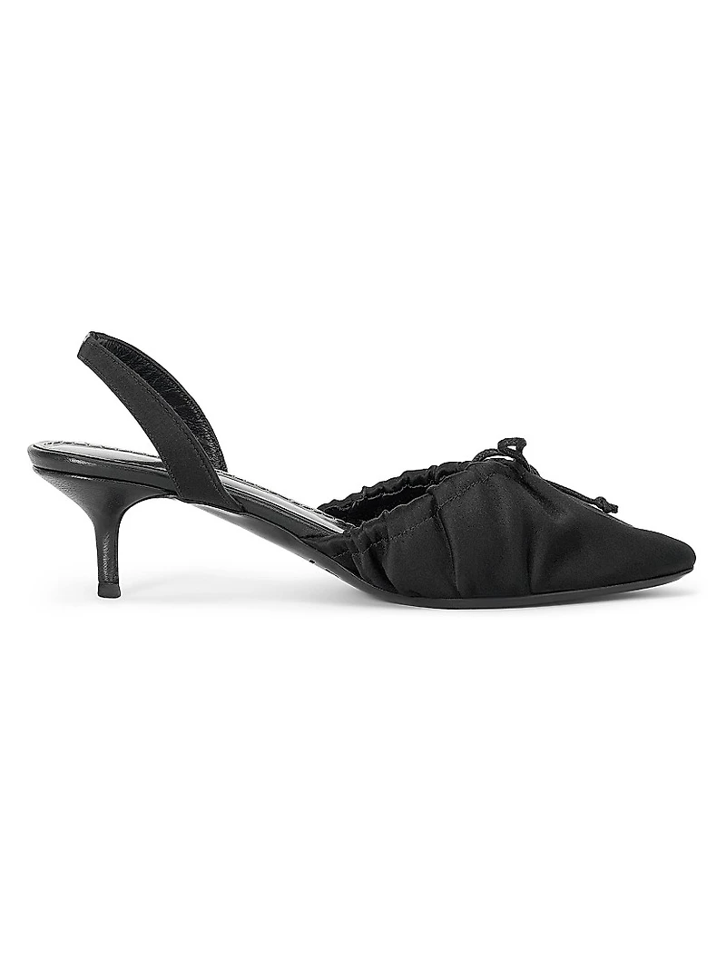 Alba Satin Ballet Slingback Pumps