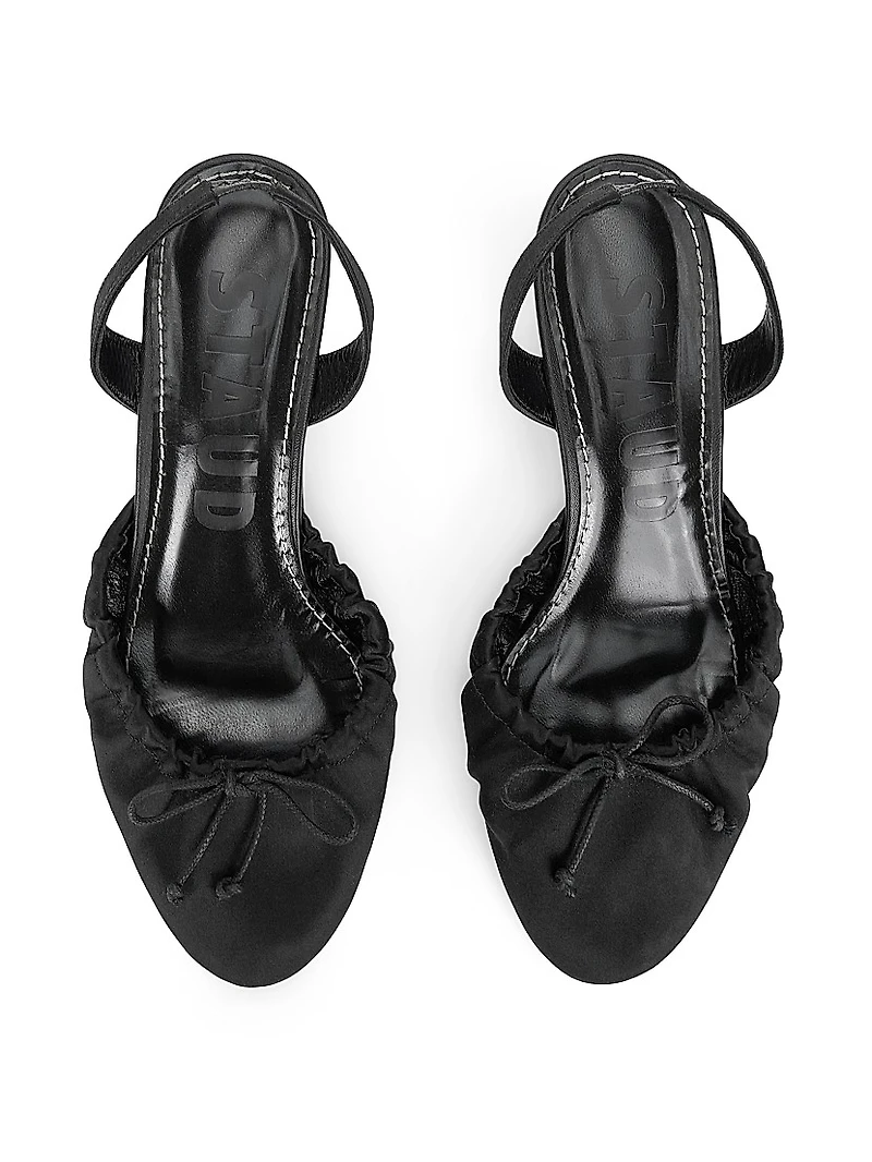 Alba Satin Ballet Slingback Pumps