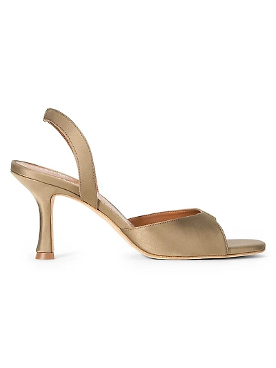 Brigitte Satin Slingback Sandals