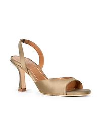 Brigitte Satin Slingback Sandals