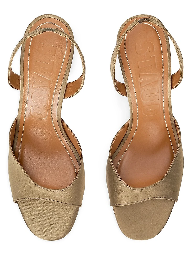 Brigitte Satin Slingback Sandals