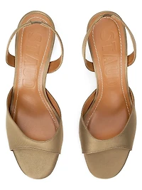 Brigitte Satin Slingback Sandals