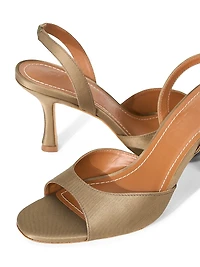 Brigitte Satin Slingback Sandals