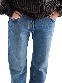 Straight-Leg Denim Jeans