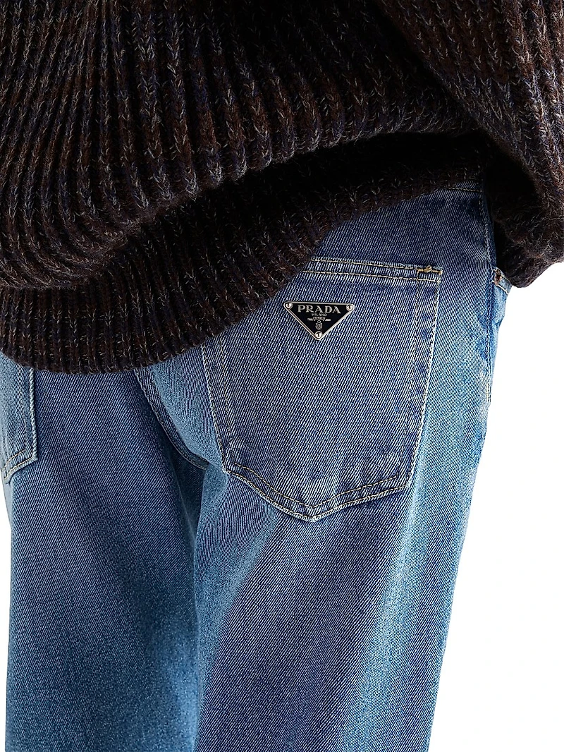 Straight-Leg Denim Jeans