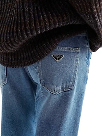 Straight-Leg Denim Jeans