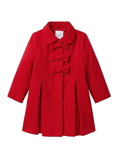 Baby Girl's, Little Girl's & The Bow Pleated Coat