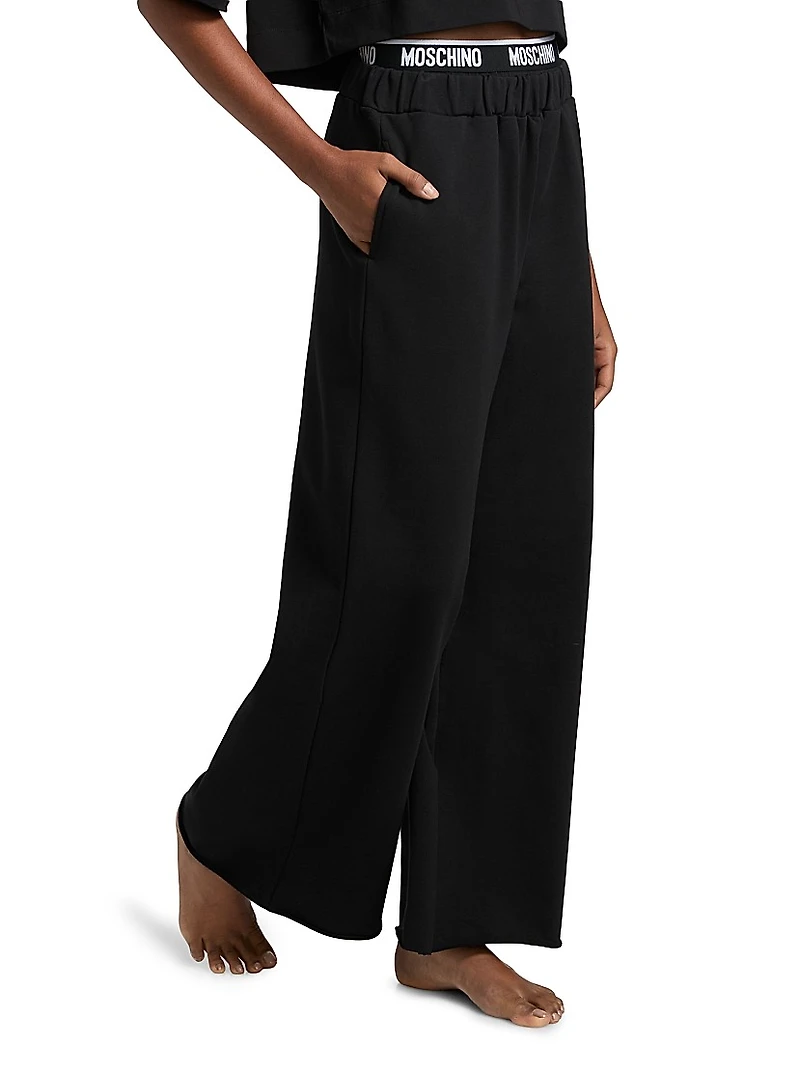 Moschino Intimo Donna Home Stretch-Cotton Pants