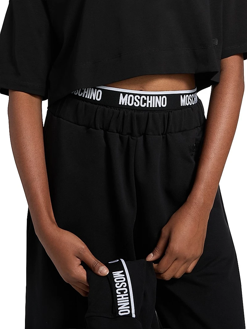 Moschino Intimo Donna Home Stretch-Cotton Pants