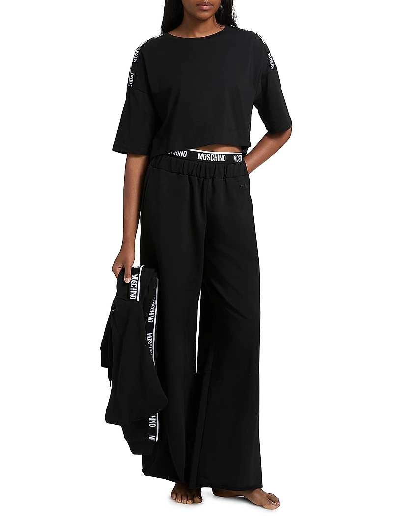 Moschino Intimo Donna Home Stretch-Cotton Pants