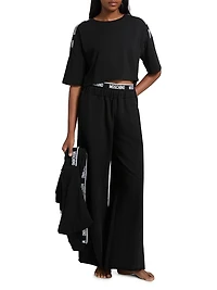 Moschino Intimo Donna Home Stretch-Cotton Pants