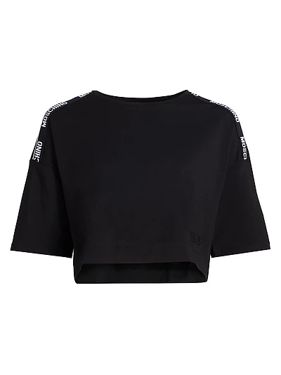 Moschino Intimo Donna Stretch-Cotton Crop T-Shirt