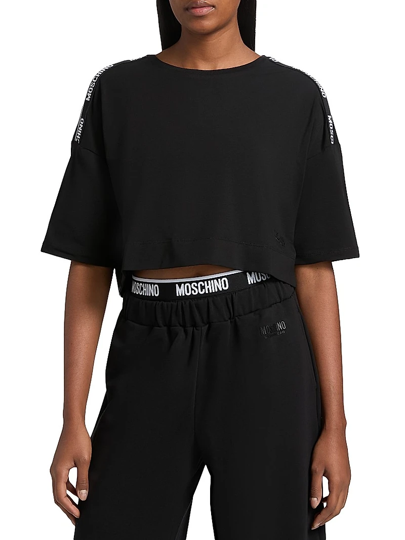 Moschino Intimo Donna Stretch-Cotton Crop T-Shirt