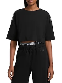 Moschino Intimo Donna Stretch-Cotton Crop T-Shirt