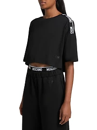 Moschino Intimo Donna Stretch-Cotton Crop T-Shirt