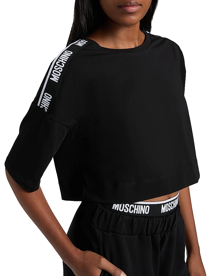 Moschino Intimo Donna Stretch-Cotton Crop T-Shirt