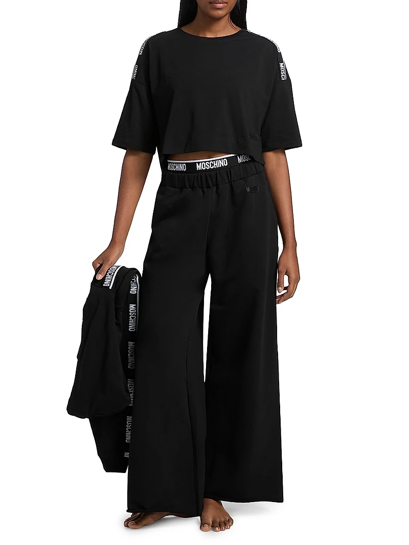 Moschino Intimo Donna Stretch-Cotton Crop T-Shirt