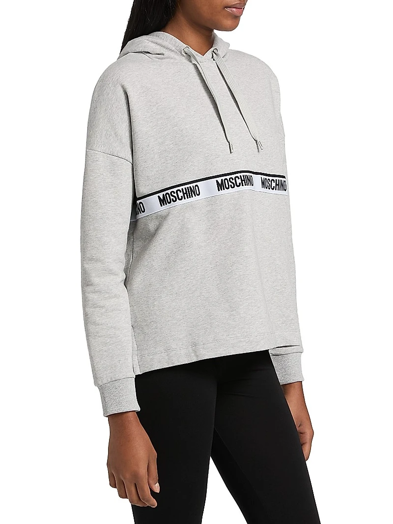 Moschino Intimo Donna Logo Stretch-Cotton Hoodie