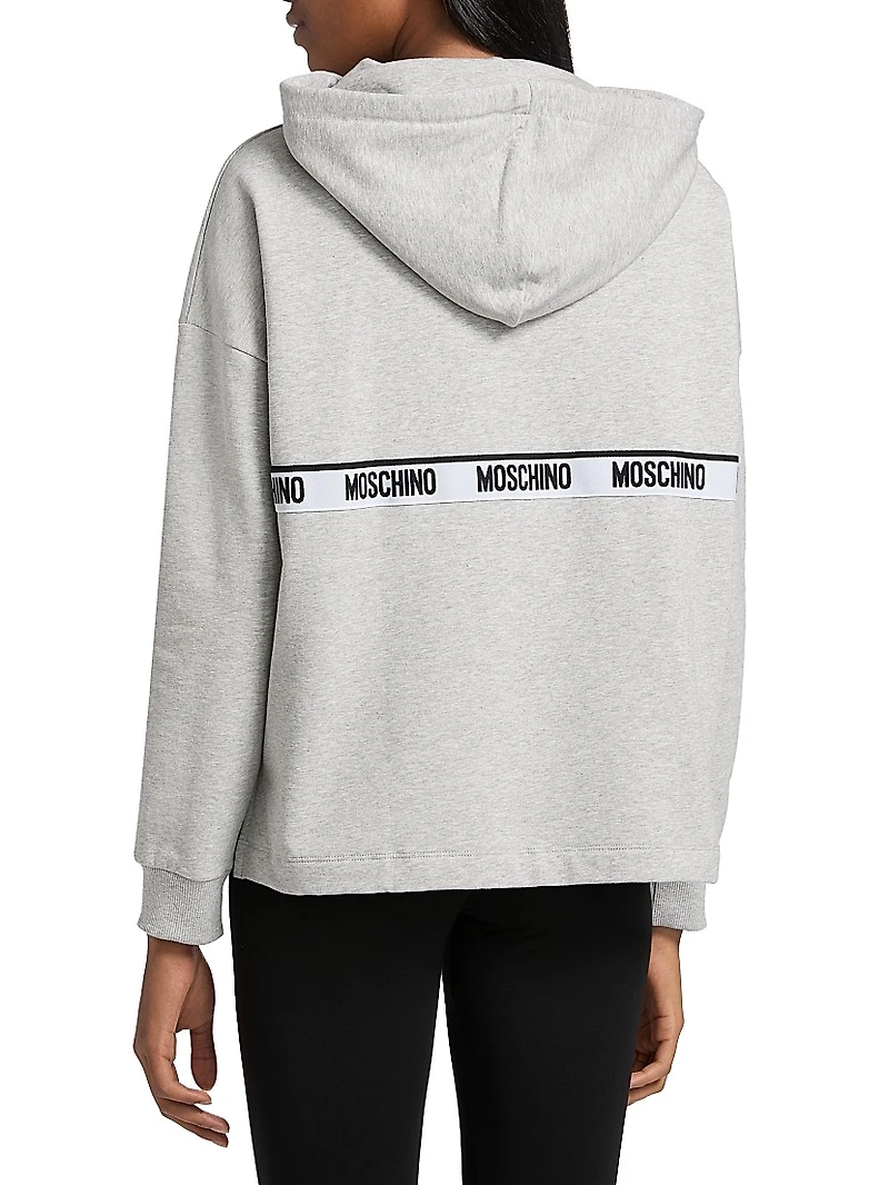 Moschino Intimo Donna Logo Stretch-Cotton Hoodie