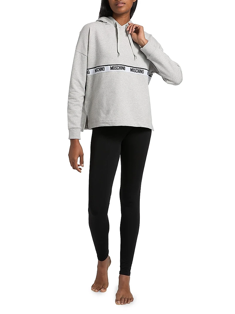 Moschino Intimo Donna Logo Stretch-Cotton Hoodie