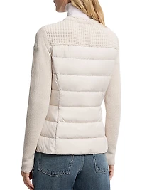 Down-Filled Cardigan Wool