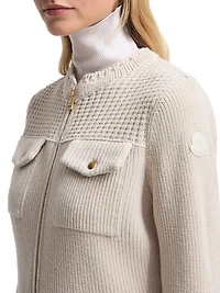 Down-Filled Cardigan Wool