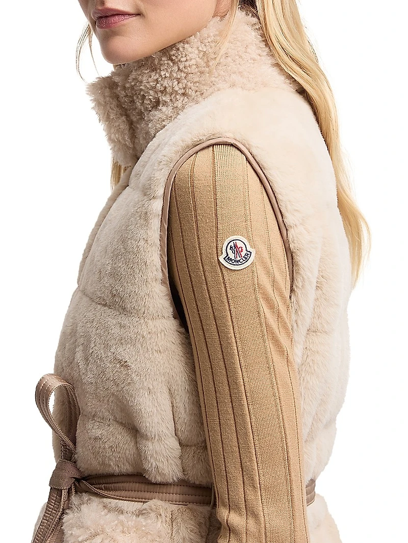 Joui Puffer Vest Faux Fur and Teddy