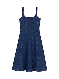 Long Denim Babydoll Dress