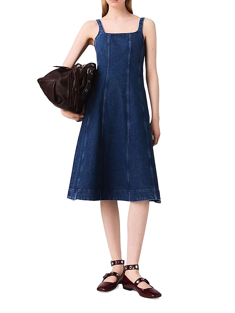 Long Denim Babydoll Dress