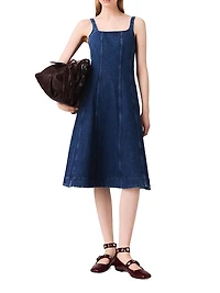 Long Denim Babydoll Dress