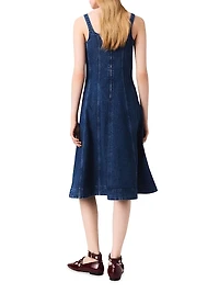 Long Denim Babydoll Dress