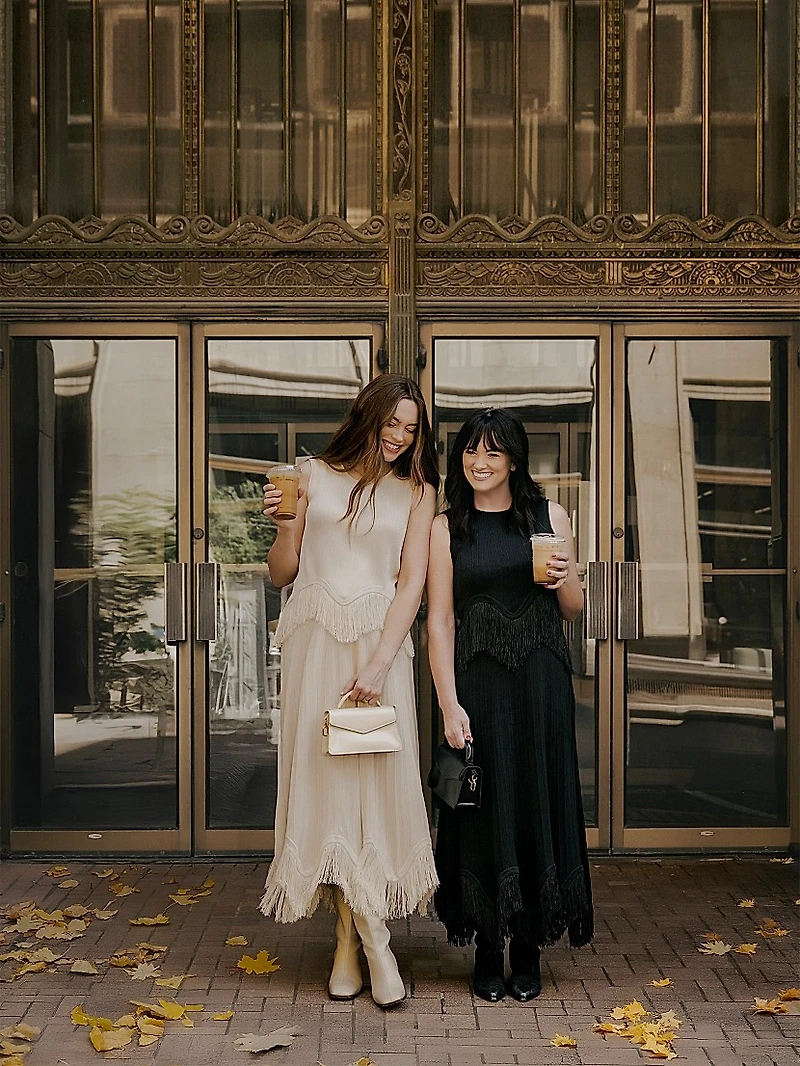 Misook x Lani Lynn Fringe-Hem Rib-Knit Tank Top