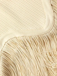 Misook x Lani Lynn Fringe-Hem Rib-Knit Tank Top