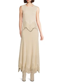 Misook x Lani Lynn Fringe-Hem Rib-Knit Tank Top