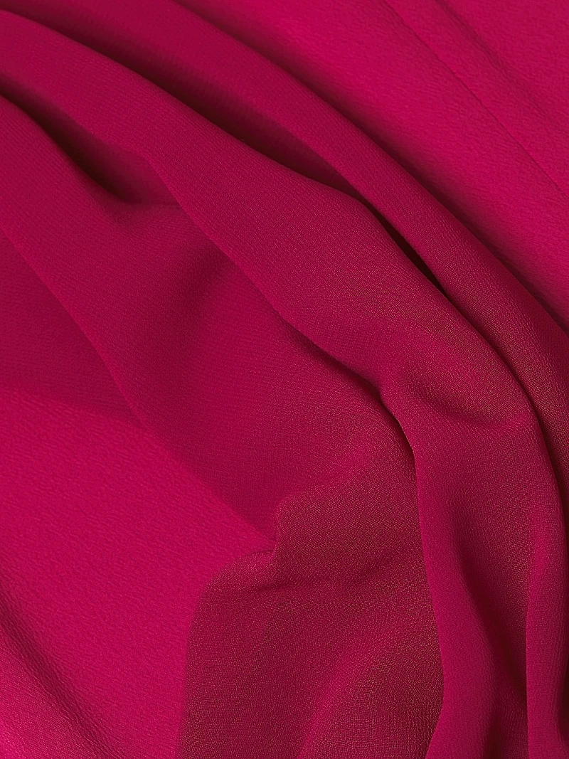 Crepe De Chine Twist Neck Blouse