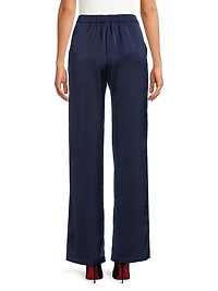 Misook x Lani Lynn Naomi Wide-Leg Crepe De Chine Pants